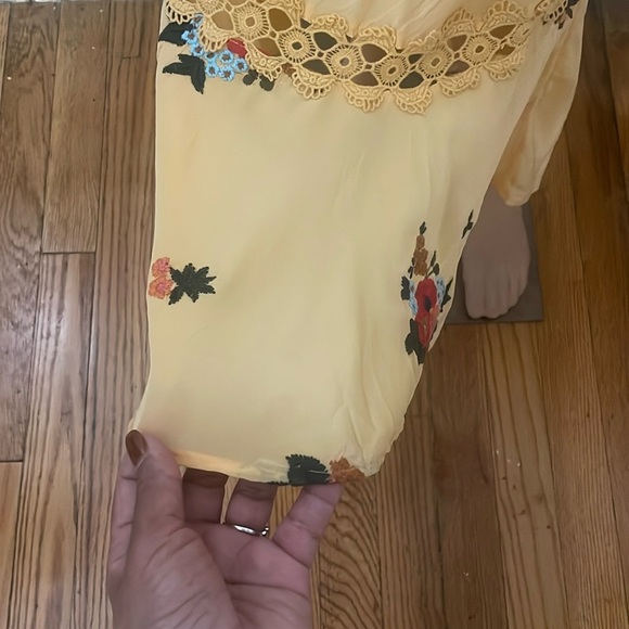 Free people Bali Santa Cruz floral embroidered puff sleeve maxi dress - Picture 10 of 16